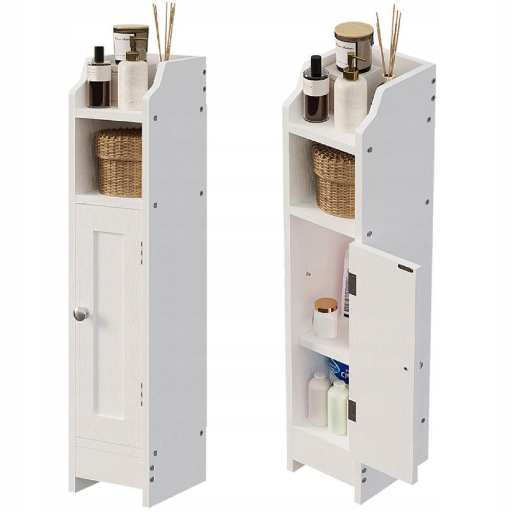BADEZIMMERSCHRANK, weiß 18/20/80 cm - Weiß, Holzwerkstoff (18/80/20cm)