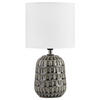 TISCHLAMPE STANDI, Grau, Weiß - Grau, Keramik/Textil (16.5/16.5/31.5cm) - KONSIMO®