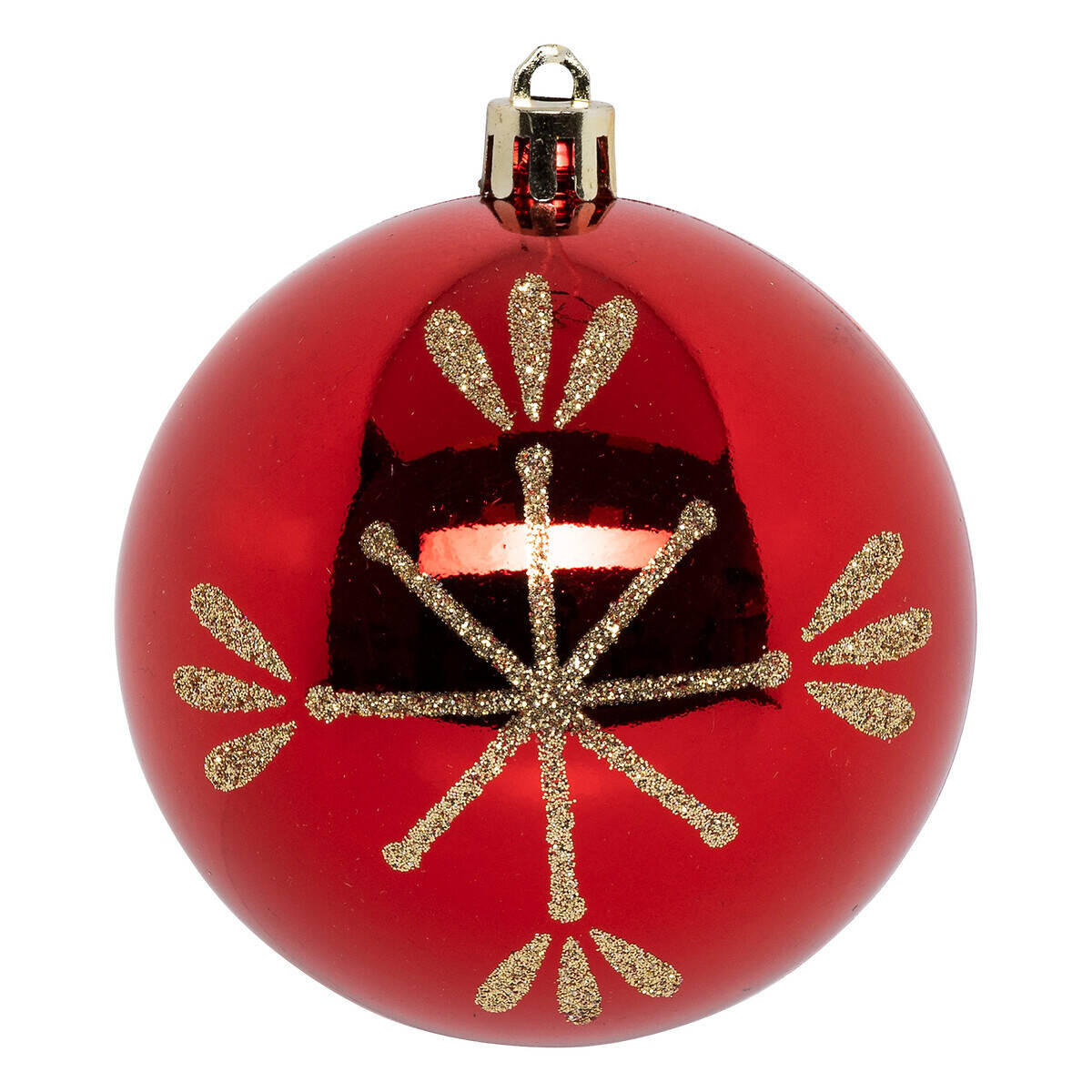 WEIHNACHTSKUGELN Goldverzierungen 8 cm - Rot, Kunststoff (8/9.2/8cm) - Atmosphera Createur d´interieur