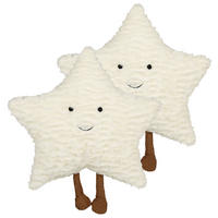 KINDERKISSEN 2er-Set Cremeweiß 40/40 cm Starfruit - Ecru, Textil (40/40cm) - Beliani
