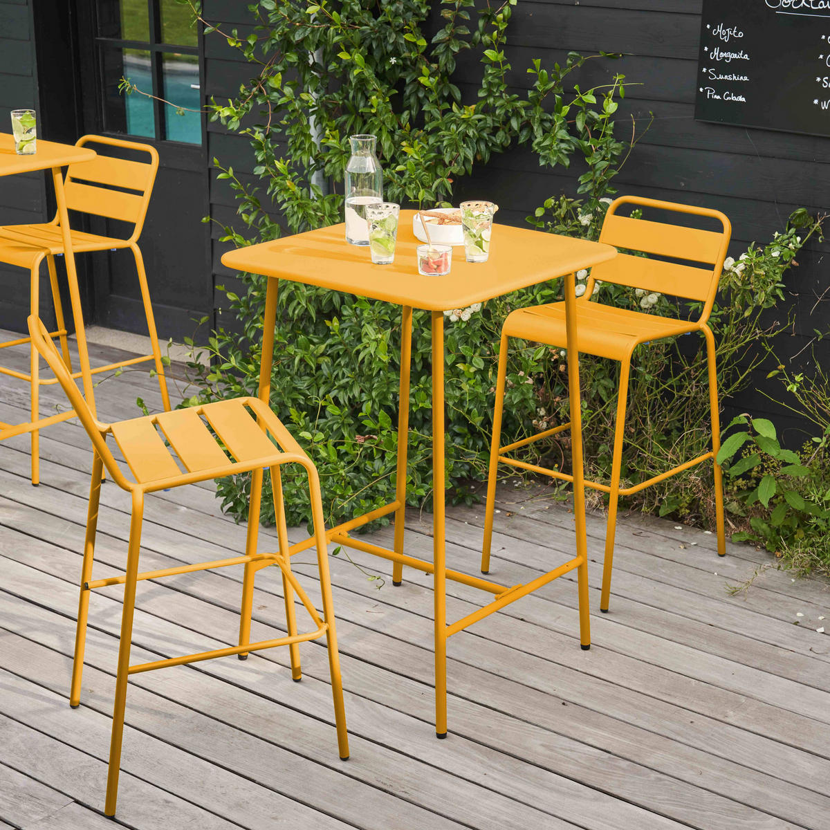 GARTENSET 3-tlg., Gelb - Gelb, Metall - Oviala