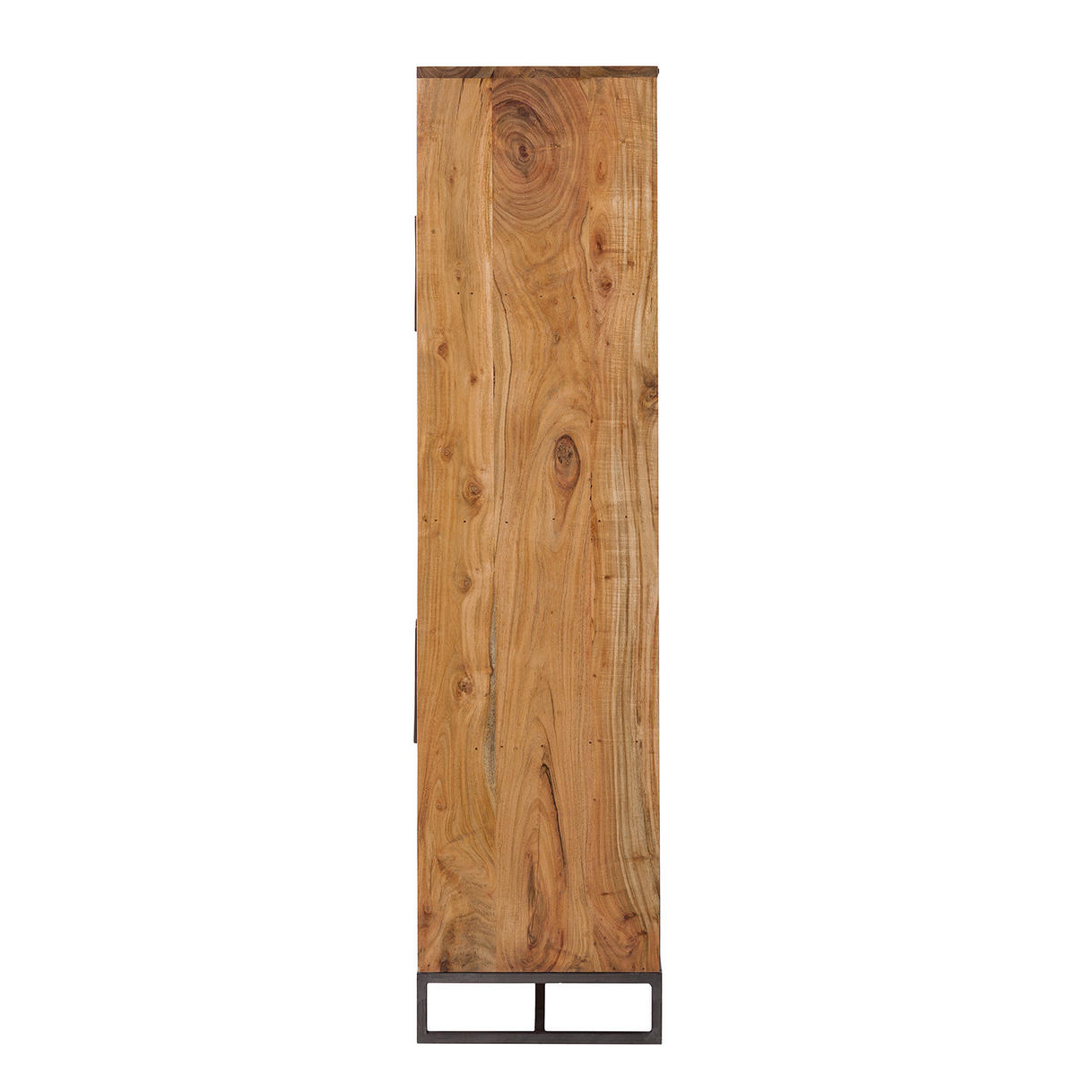 HIGHBOARD - Akazie massiv / Eisen - Akaziefarben, Holz (100/140/35cm) - home24