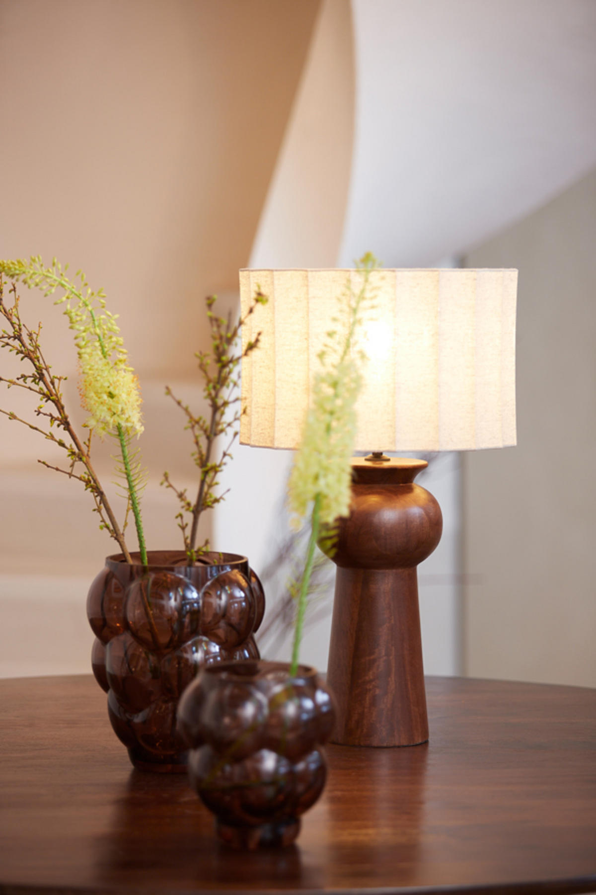 LAMPENSCHIRM Disli Braun Ø35/22 cm - Braun, Textil (35/35/22cm) - Light & Living