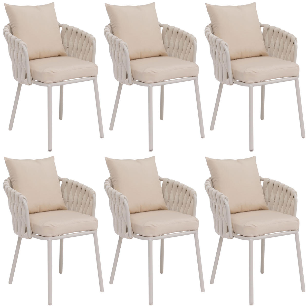 JEDÁLENSKÁ stolička krémovo biela - krémová, textil (56/71/57cm) - MCW