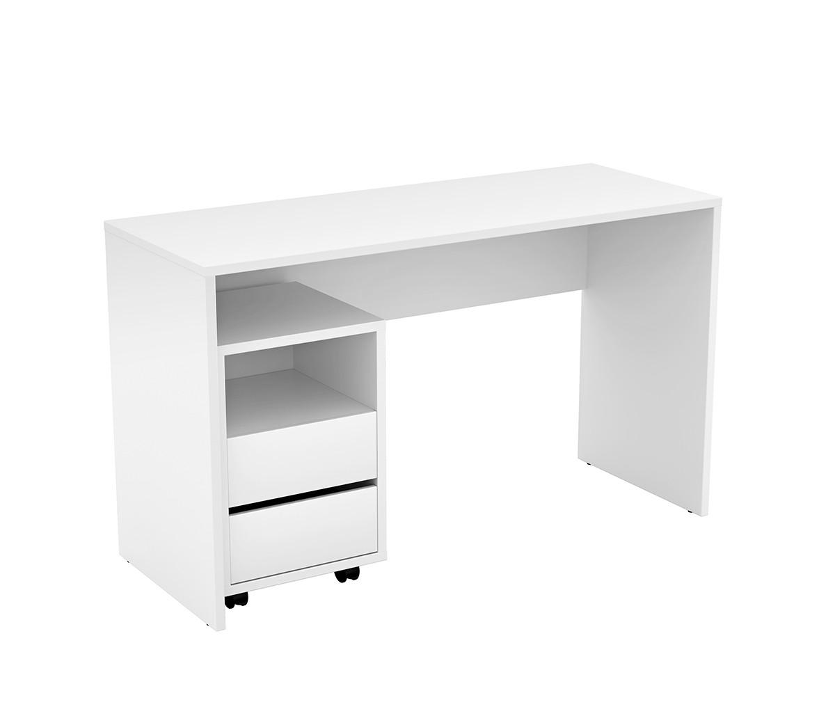 SCHREIBTISCH AMATO 130x50x75 cm Bürotisch Computertisch, Weiß - Weiß, Holzwerkstoff (50/130/75cm) - MASSENO