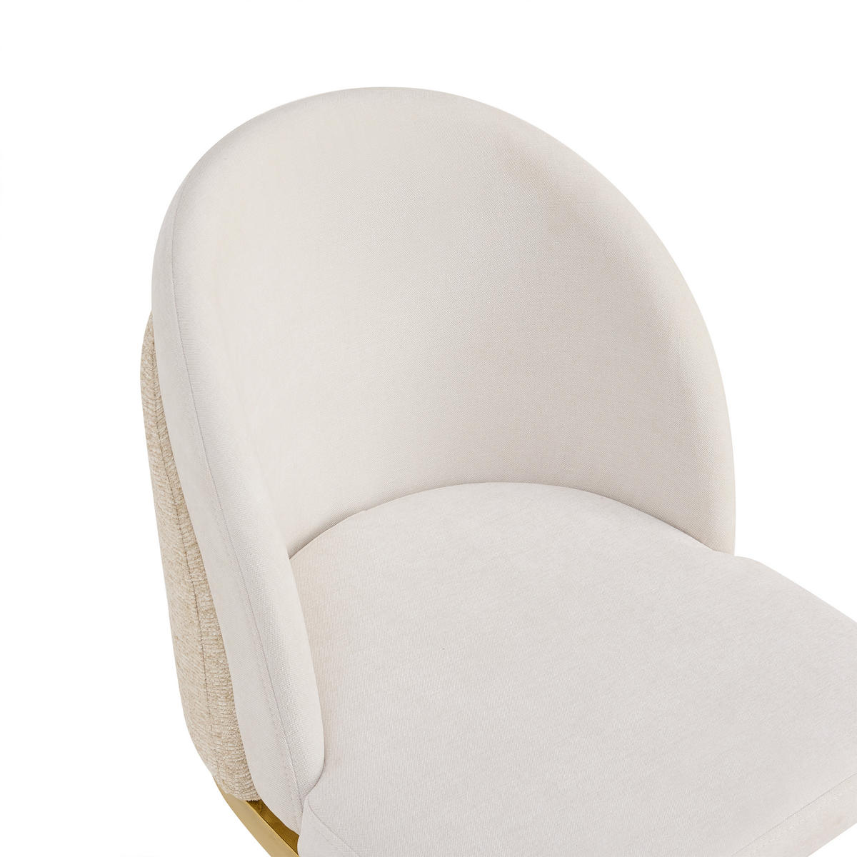 STUHL-SET DE-35875 2 Stück mit Goldbeinen Beige - Beige, Metall (52/85/59cm) - ComfortXL