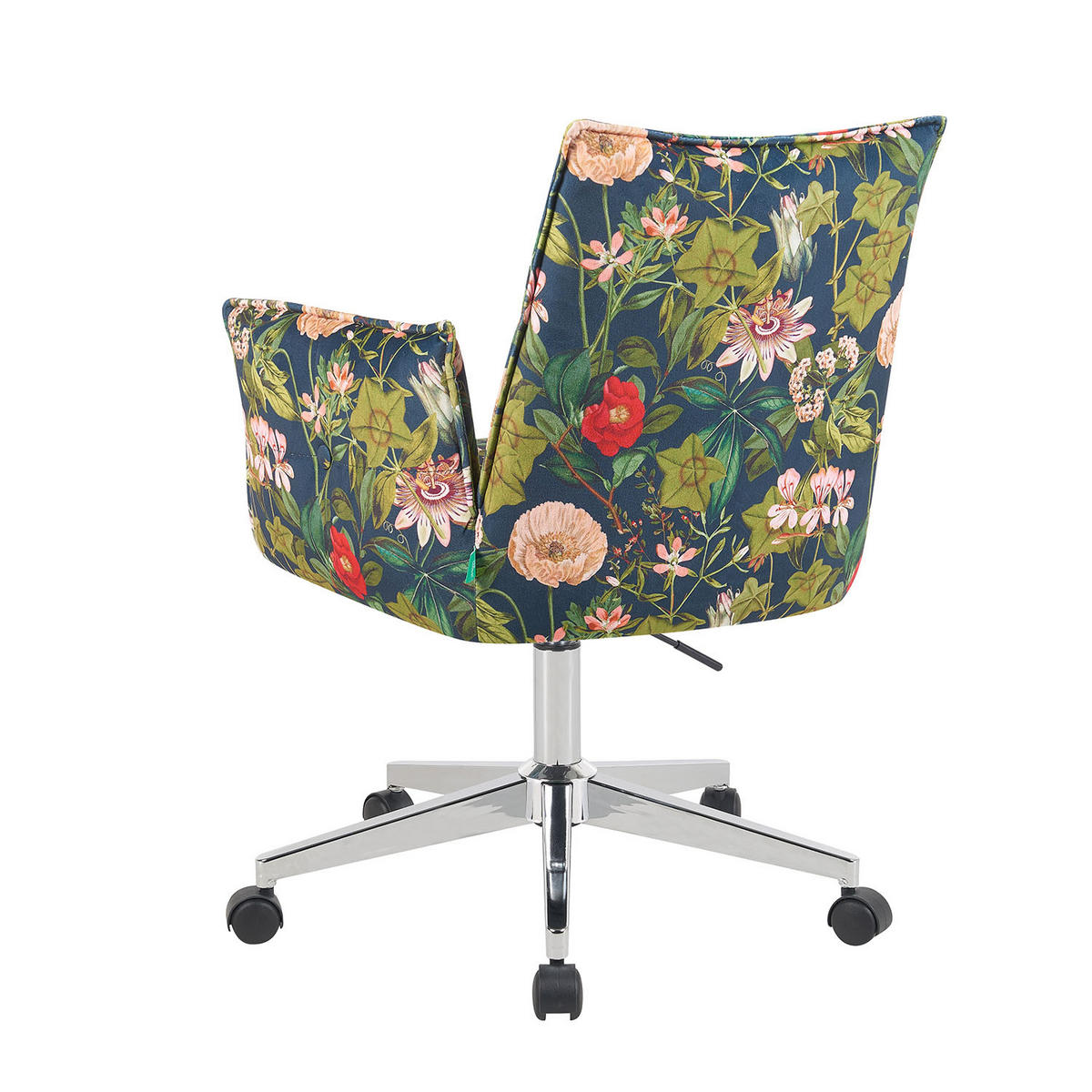 BÜROSTUHL Mika-Cleo - Chromfarben/Multicolor, Textil/Metall (60/85/63cm) - DUBI Möbel