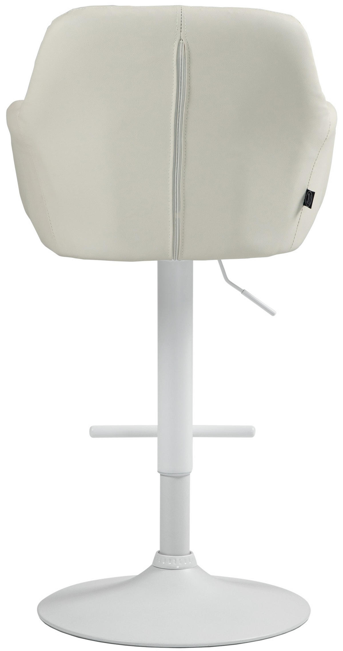 BARHOCKER Lederlook creme - Creme/Weiß, Textil (57/97/59cm) - CLP