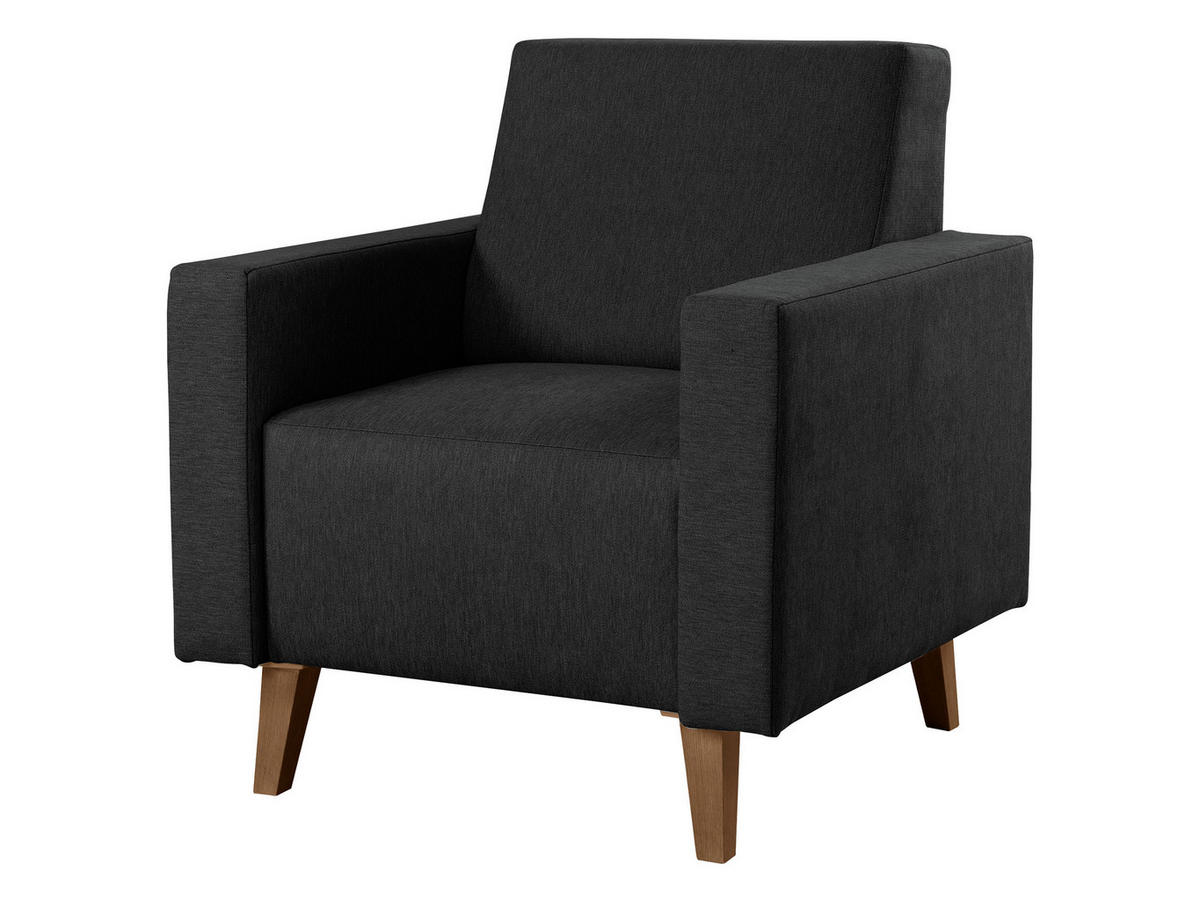 SESSEL Oviedo - Schwarz, Holz/Kunststoff (75/80/75cm) - MIRJAN24