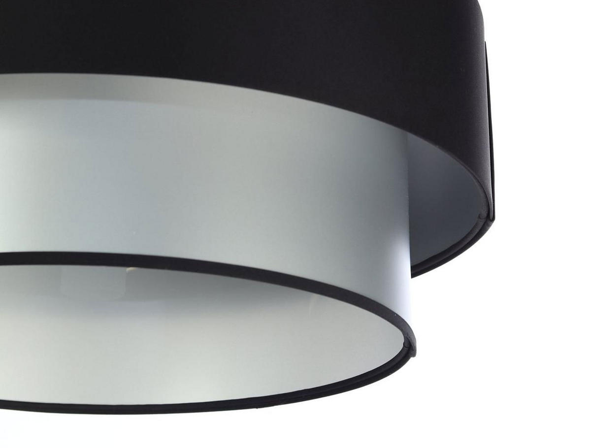 HÄNGELEUCHTE Schwarz 40/20 cm - Silberfarben/Schwarz, Kunststoff (40/1/20cm) - ONZENO