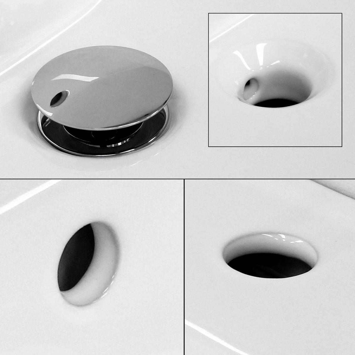 WASCHBECKEN - Weiß, Keramik (61/16.5/46cm) - ML-DESIGN