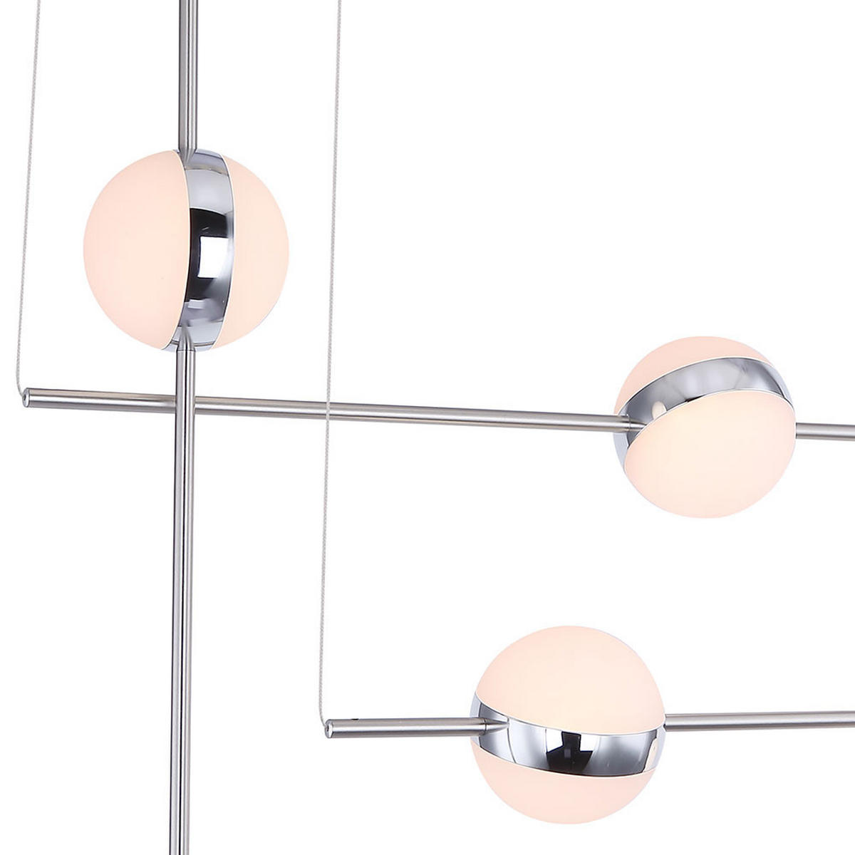 LED HÄNGELEUCHTE Chrom Silber - Silberfarben, Metall (83/16/120cm) - Globo Lighting