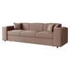 SCHLAFSOFA Santos Boucle - Hellbraun/Schwarz, Holzwerkstoff/Kunststoff (252/79/88cm) - MIRJAN24