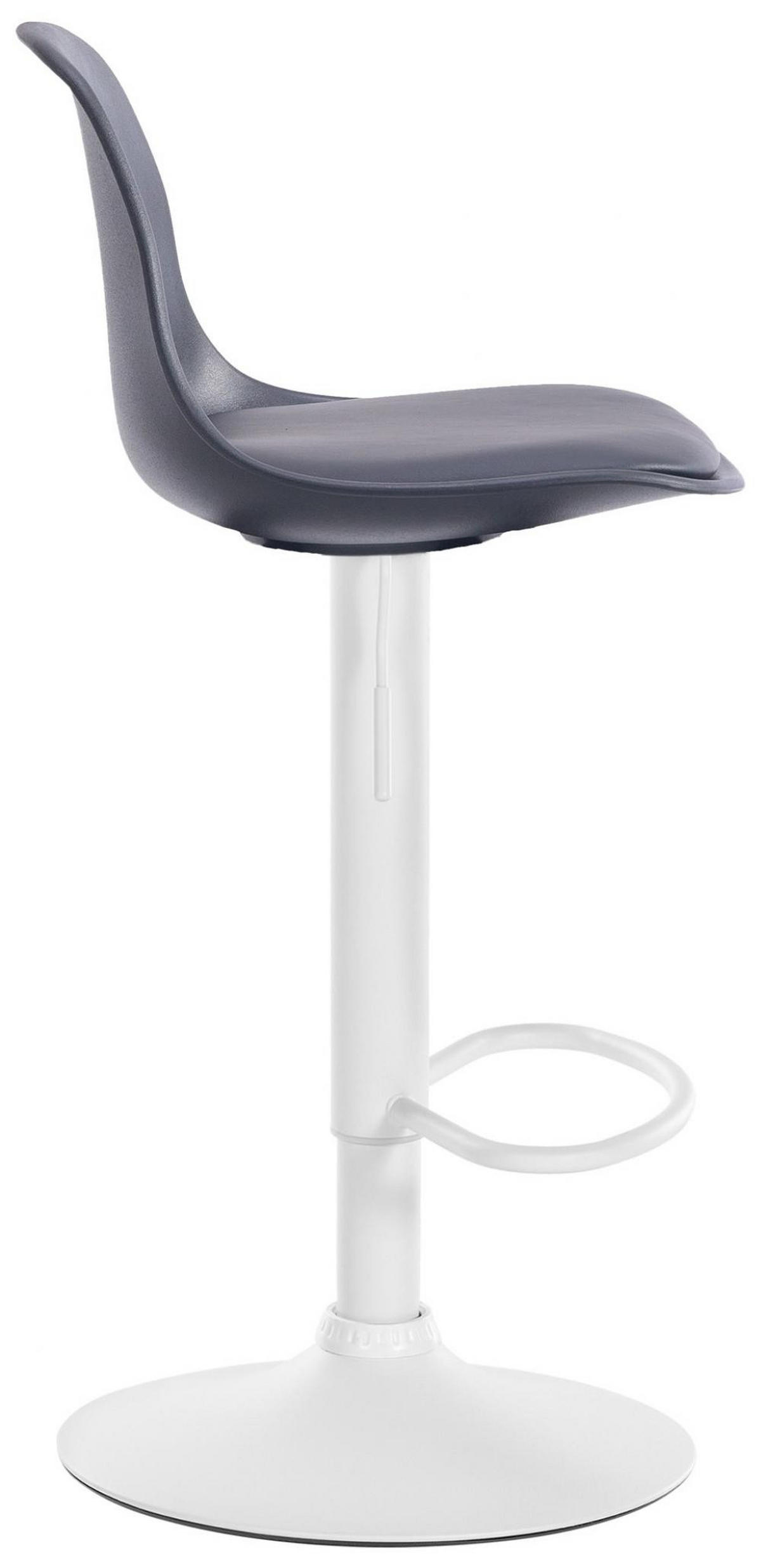 BARHOCKER Kunststoff schwarz - Schwarz/Weiß, Kunststoff/Metall (39/82/43cm) - CLP