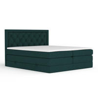 BOXSPRINGBETT Aurelia Grün 160/200 cm - Schwarz/Grün, Holz/Holzwerkstoff (160/200cm) - Maison de Reve