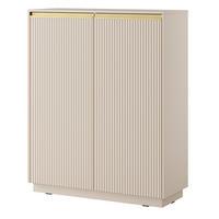 KOMMODE 104 cm Baron mit gerillten Fronten, 2 Türen, Beige - Beige, Holz (104/127/39cm) - Emporius