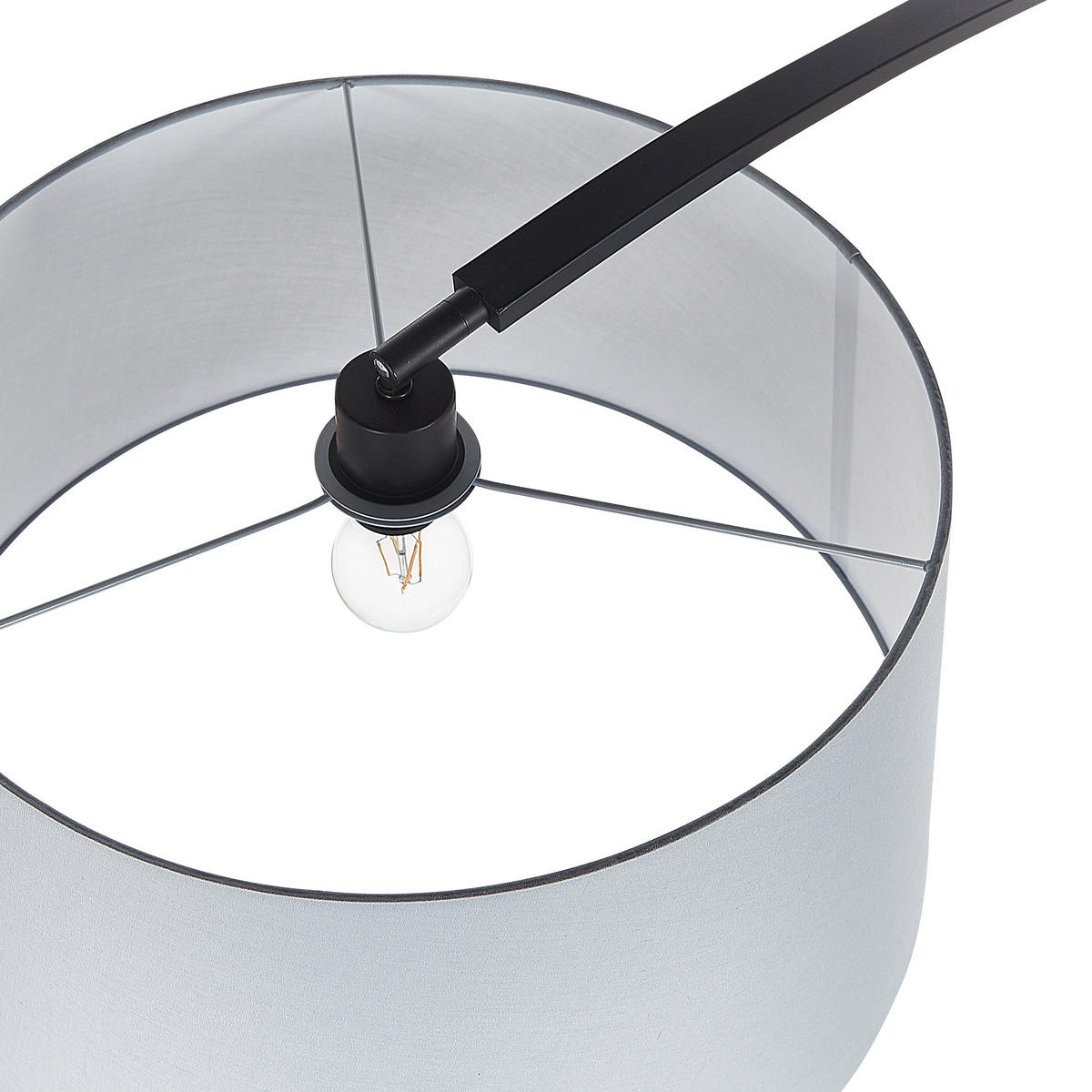 STEHLAMPE Benue 50/50/188 cm - Grau, Metall (50/160/188cm) - Beliani