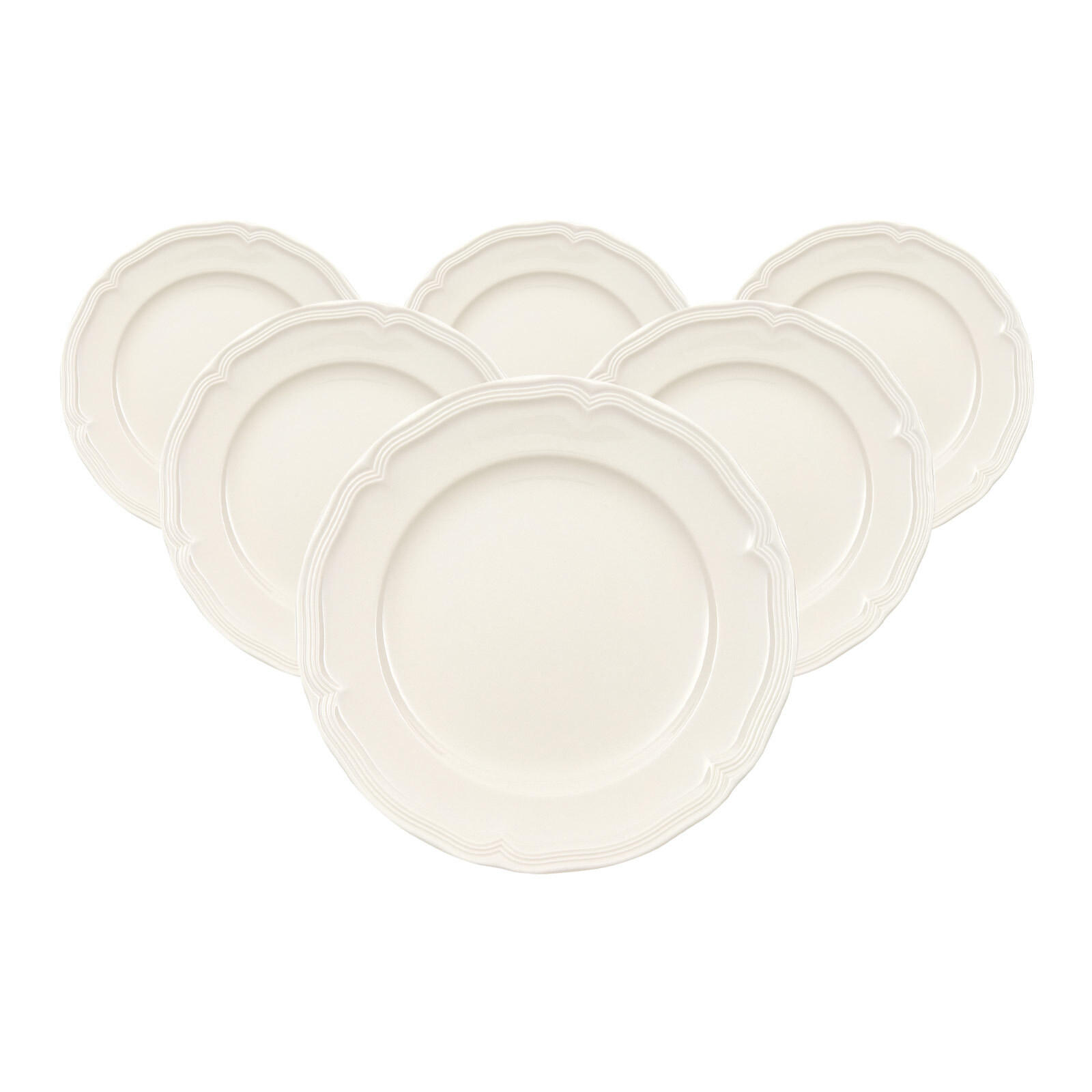 FRÜHSTÜCKSTELLER Manoir weiß ø 20,7 cm 6er Set - Weiß, Keramik (20.7cm) - Villeroy & Boch