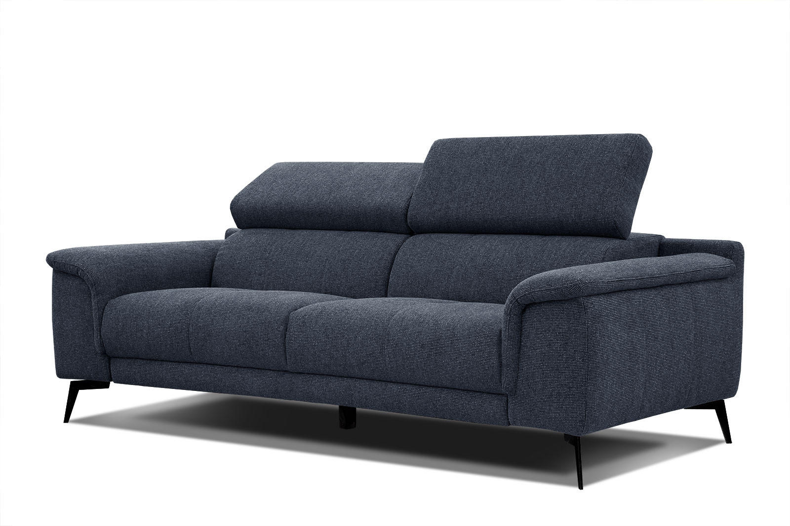 SOFA FIERO 3-Sitzer, dunkelblau - Dunkelblau, Holzwerkstoff/Textil (212/82/103cm) - Courtois Laville