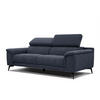 SOFA FIERO 3-Sitzer, dunkelblau - Schwarz/Dunkelblau, Holzwerkstoff/Textil (212/82/103cm) - Courtois Laville
