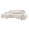 ECKSOFA ALMI mit Schlaffunktion, Bettkasten, Wellenfedern Komfortable Sitzpolsterung Elegantes Design Linke, 160x275 cm Beige - Beige, Holz/Textil (160/275cm) - DomoHome