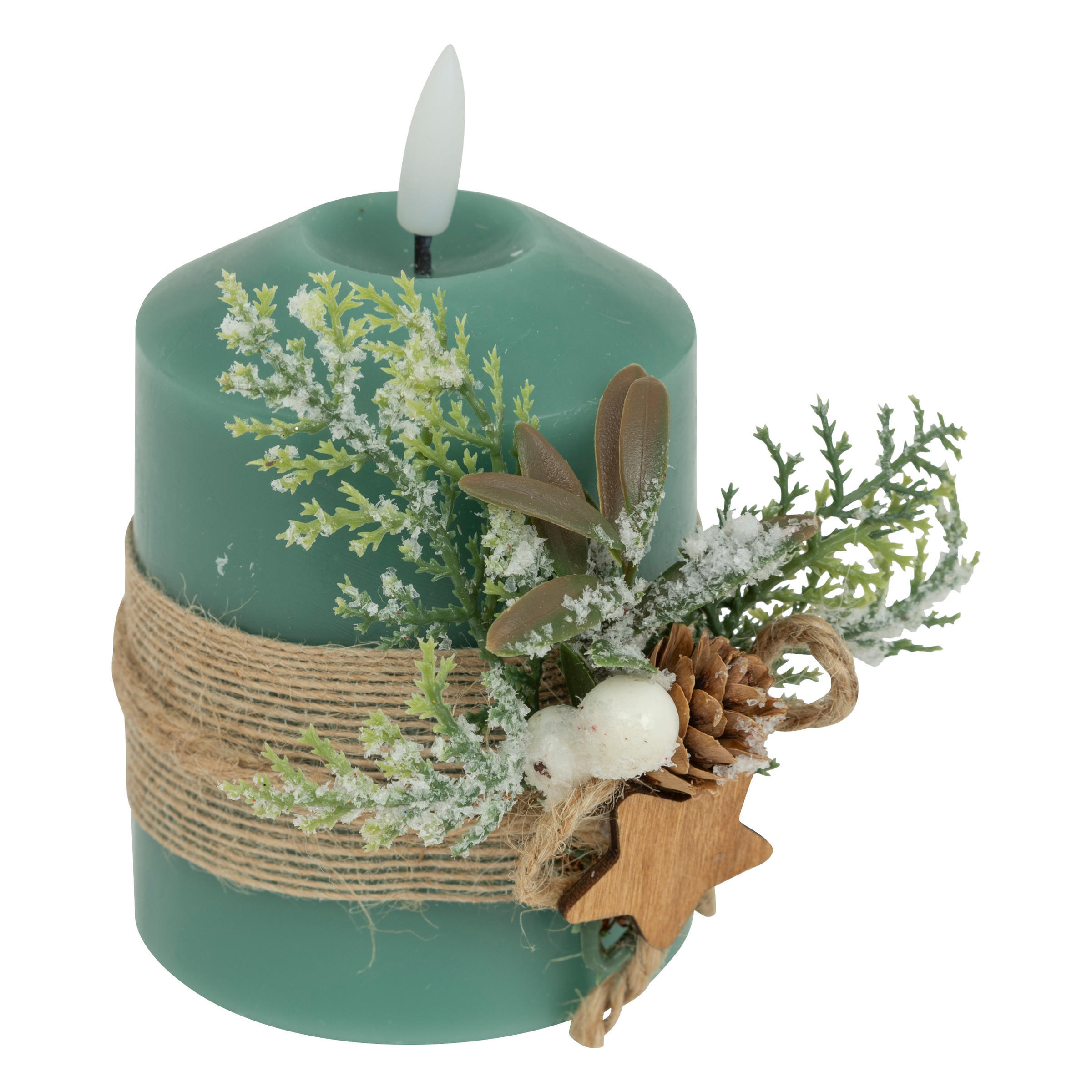 LED-PARAFFINKERZE Dekorativ 10 cm - Blau, Paraffin (7.5/12.5/7.5cm) - Atmosphera Createur d´interieur