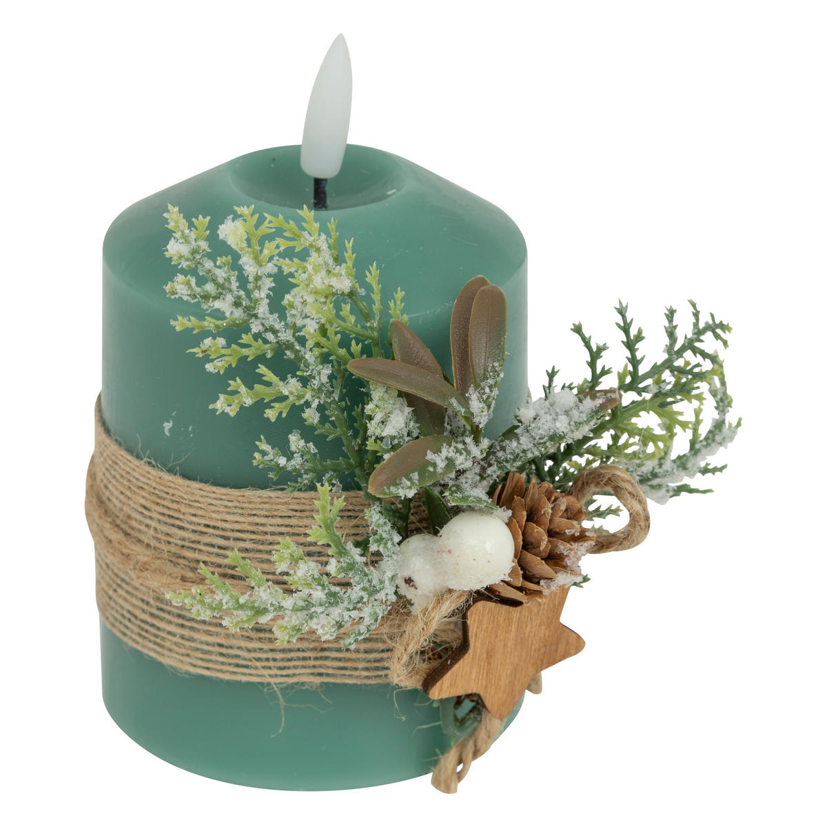 LED-PARAFFINKERZE Dekorativ 10 cm - Blau, Paraffin (7.5/12.5/7.5cm) - Atmosphera Createur d´interieur