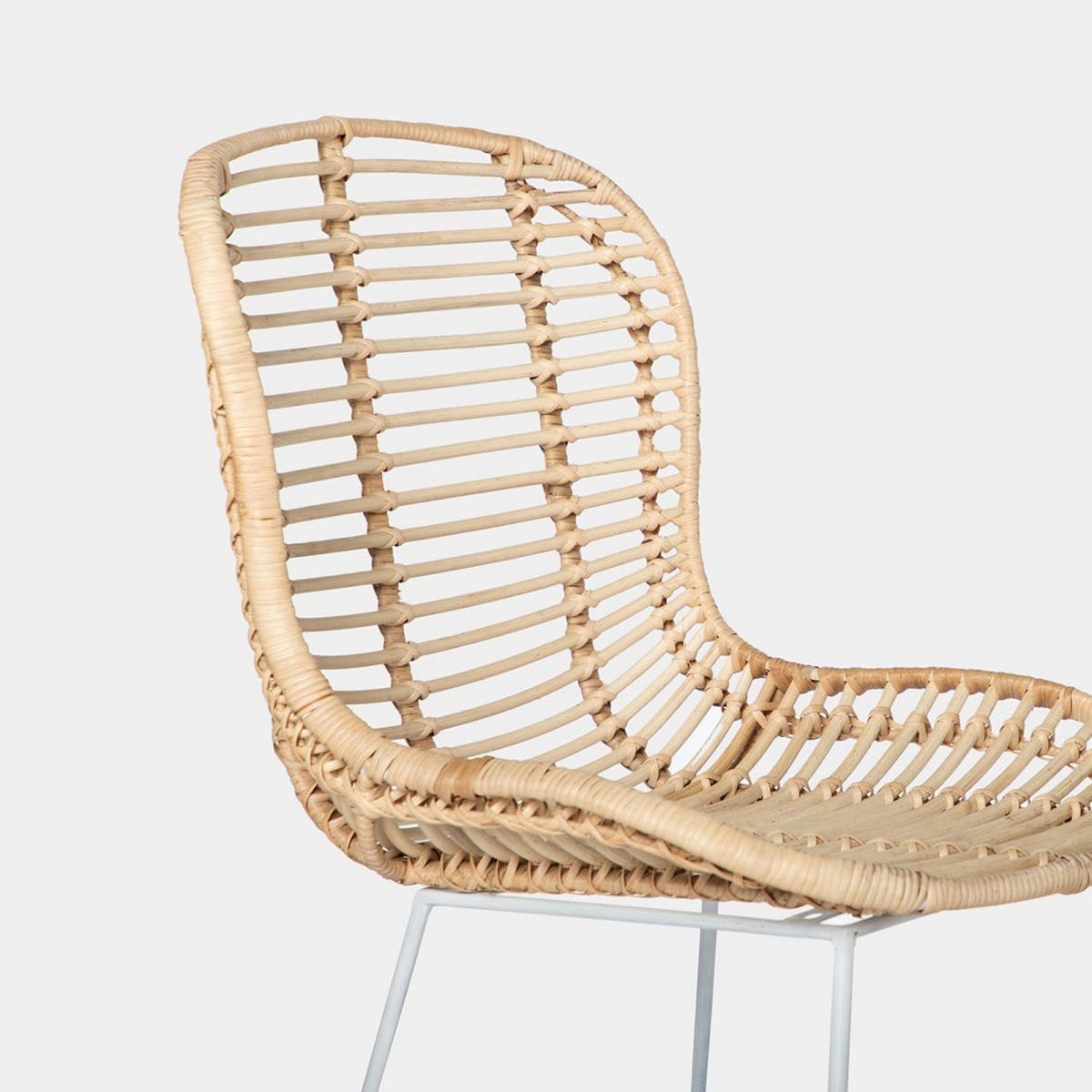 STUHL FÜR DRAUSSEN Leo Natürlich 47 cm x 86 cm - Naturfarben, Naturmaterialien (47/86/57cm) - Klast Home