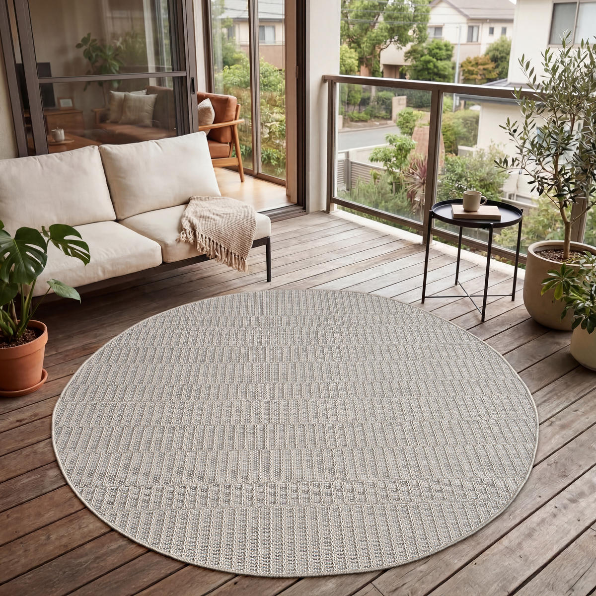 OUTDOORTEPPICH 200/200 cm Vermont 192 - Beige, Textil (200/200cm) - Paco Home
