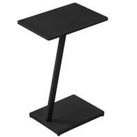 BEISTELLTISCH DE-37241 C-Form mit breitem Metallfuß Schwarz - Schwarz, Holzwerkstoff (48/33/64.5cm) - ComfortXL