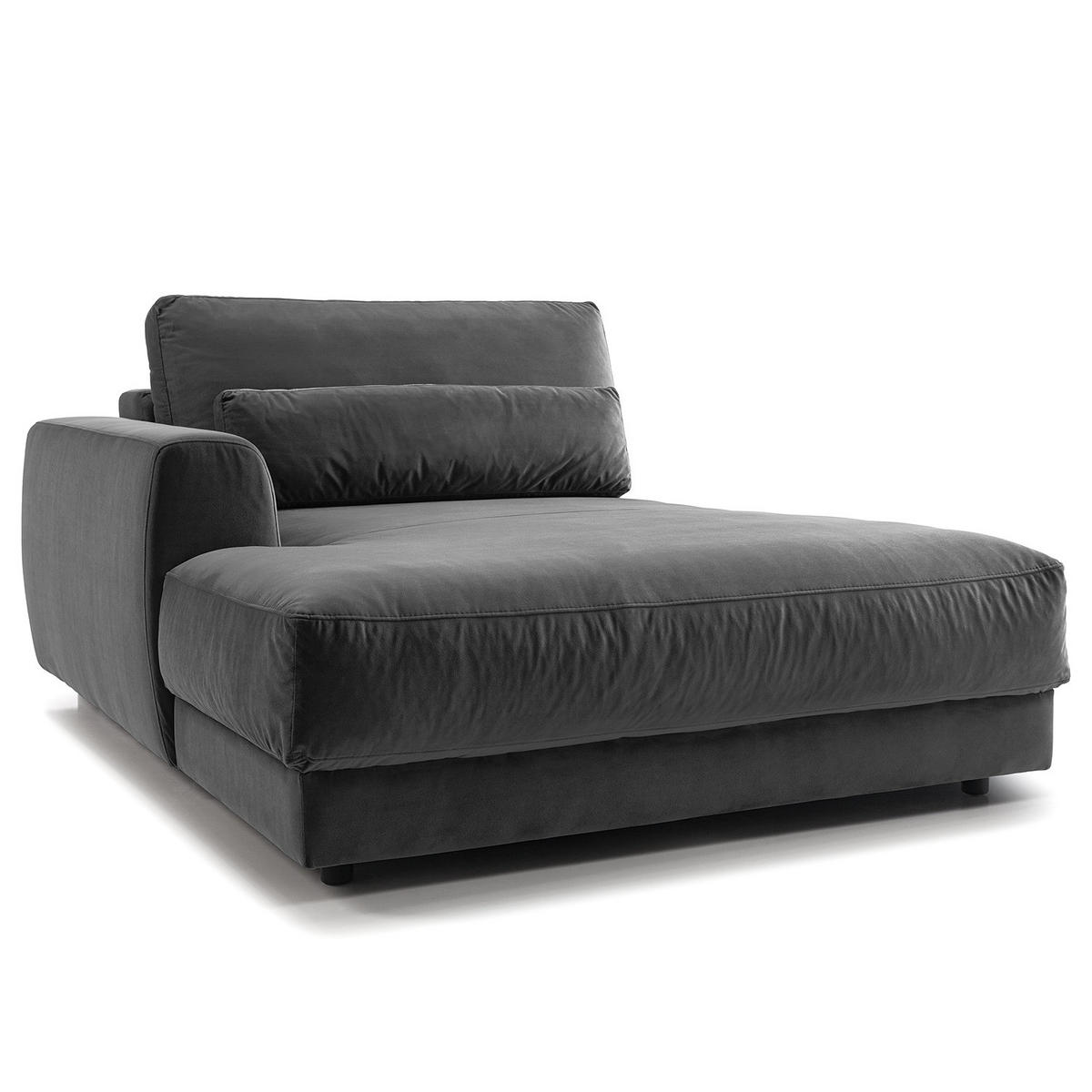 MODULLONGCHAIR - Grau, Textil (126/80/182cm) - home24