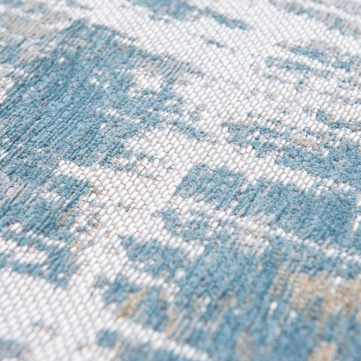 TEPPICH Long Island Blue Atlantic Streaks 140/200 cm - Blau, Textil (140/200cm) - Louis De Poortere