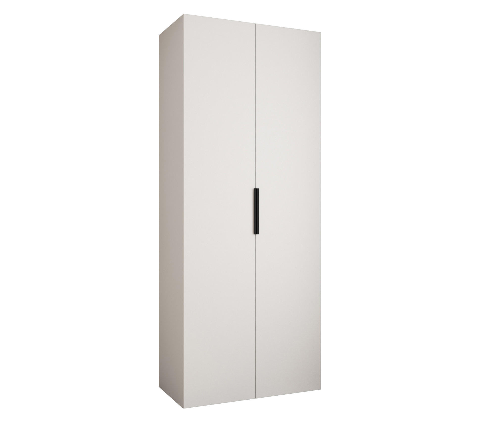 DREHTÜRENSCHRANK 245,5/100/50 2-türig - Schwarz/Weiß, Holz/Metall (100/245.5/50cm) - Abiks Möbel