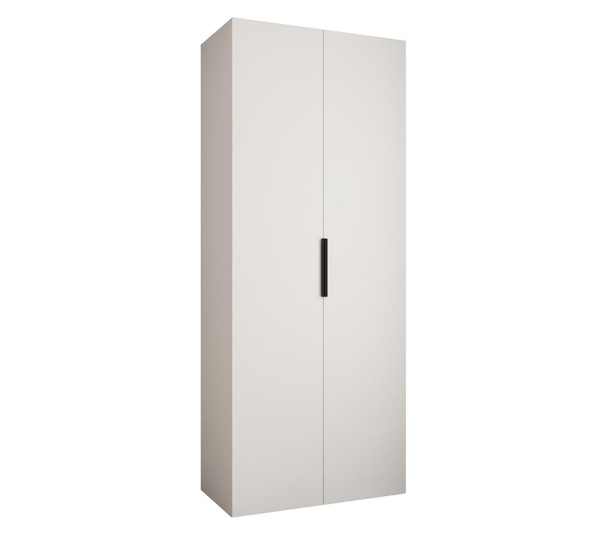 DREHTÜRENSCHRANK 245,5/100/50 2-türig - Schwarz/Weiß, Holz/Metall (100/245.5/50cm) - Abiks Möbel