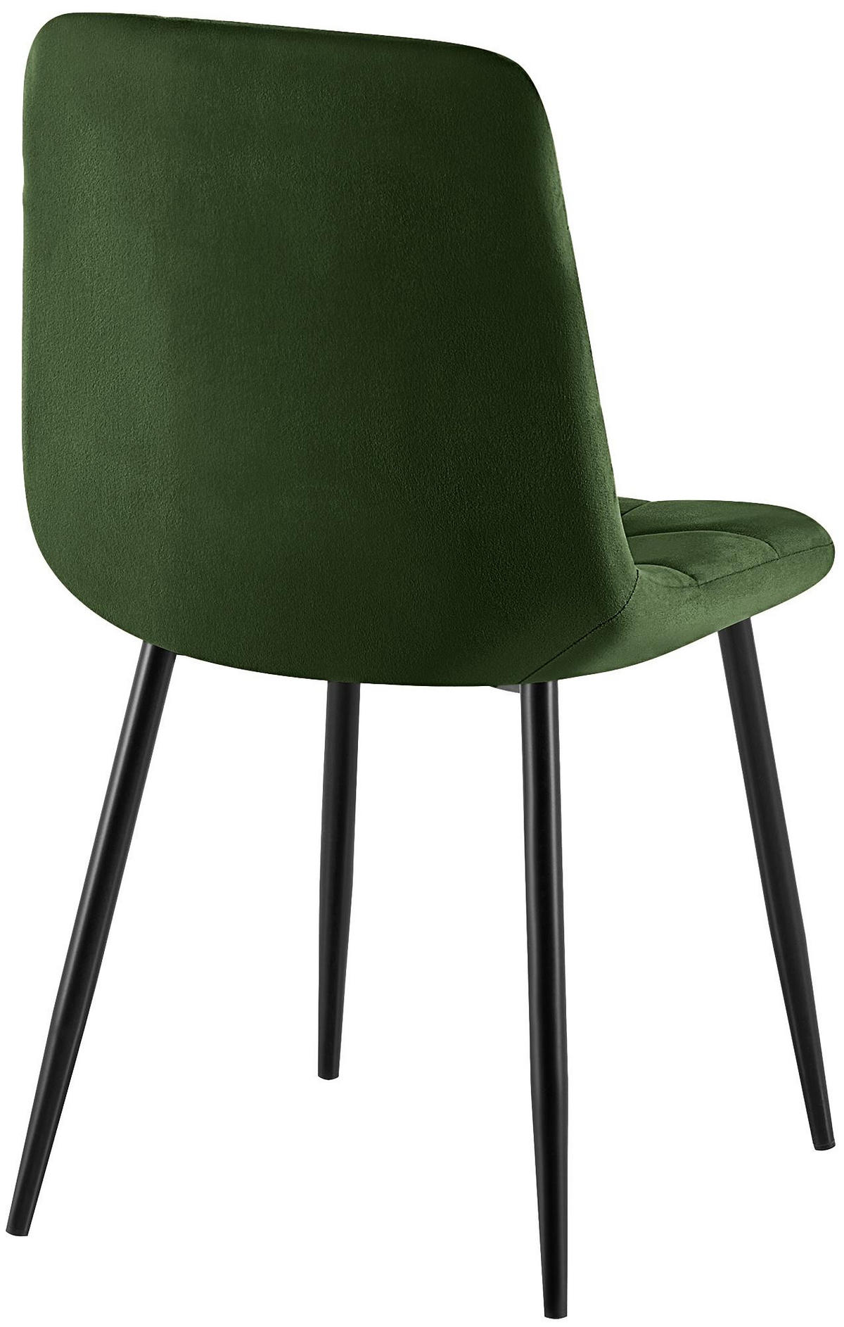 STUHL Samt Grün - Schwarz/Grün, Textil/Metall (45/84/55cm) - CLP