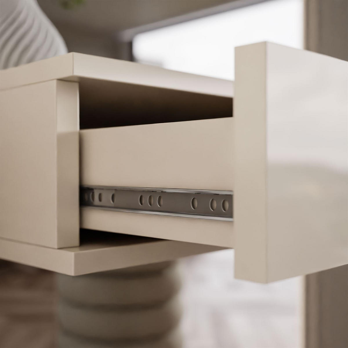 KONSOLE Glamour hängend mit Kristallgriff - Kaschmir, Holzwerkstoff (100/15/42cm) - Lookway