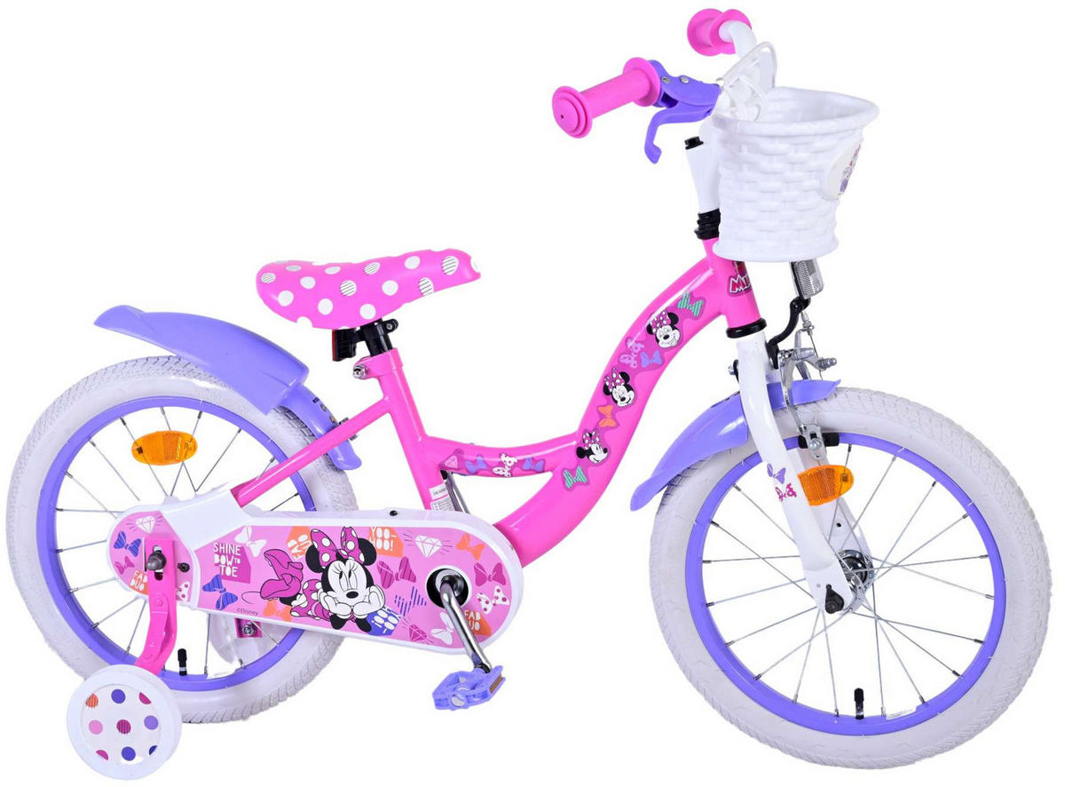KINDERFAHRRAD Minnie Cutest Ever - Mädchen - Rücktritt + Handbremse - Rosa - Rosa, Metall (49cm) - TPFSports