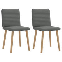 ESSZIMMERSTÜHLE 2 Stk. Dunkelgrau Stoff 45*54*86cm - Dunkelgrau, Metall (45/86/54cm) - ZMH