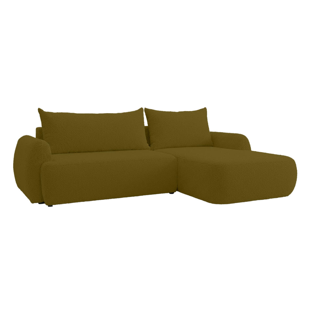 ECKSOFA MUNDUK II mit Schlaffunktion, Olive - Olivgrün, Textil (260/184cm) - Fedve