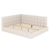 POLSTERBETT 160/200 cm DE-01739, in Beige - Beige, Metall (160/200cm) - ComfortXL