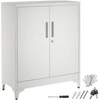 AKTENSCHRANK Blake, Kippschutz, höhenverstellbare Füße, grau - Grau, Metall (80/100/40cm) - tectake
