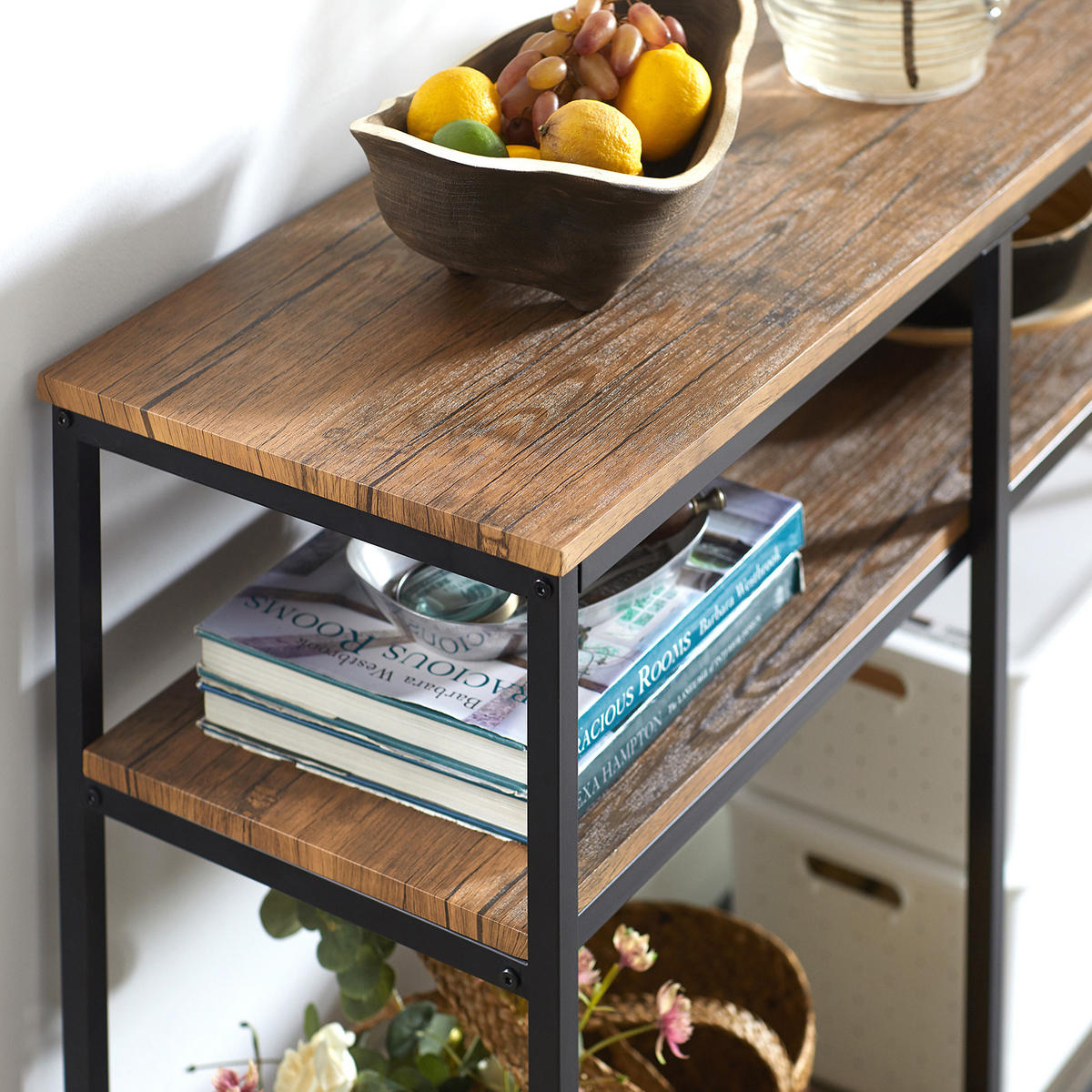KONSOLENTISCH Vintage - Naturfarben, Holzwerkstoff (36/107/77cm) - SoBuy
