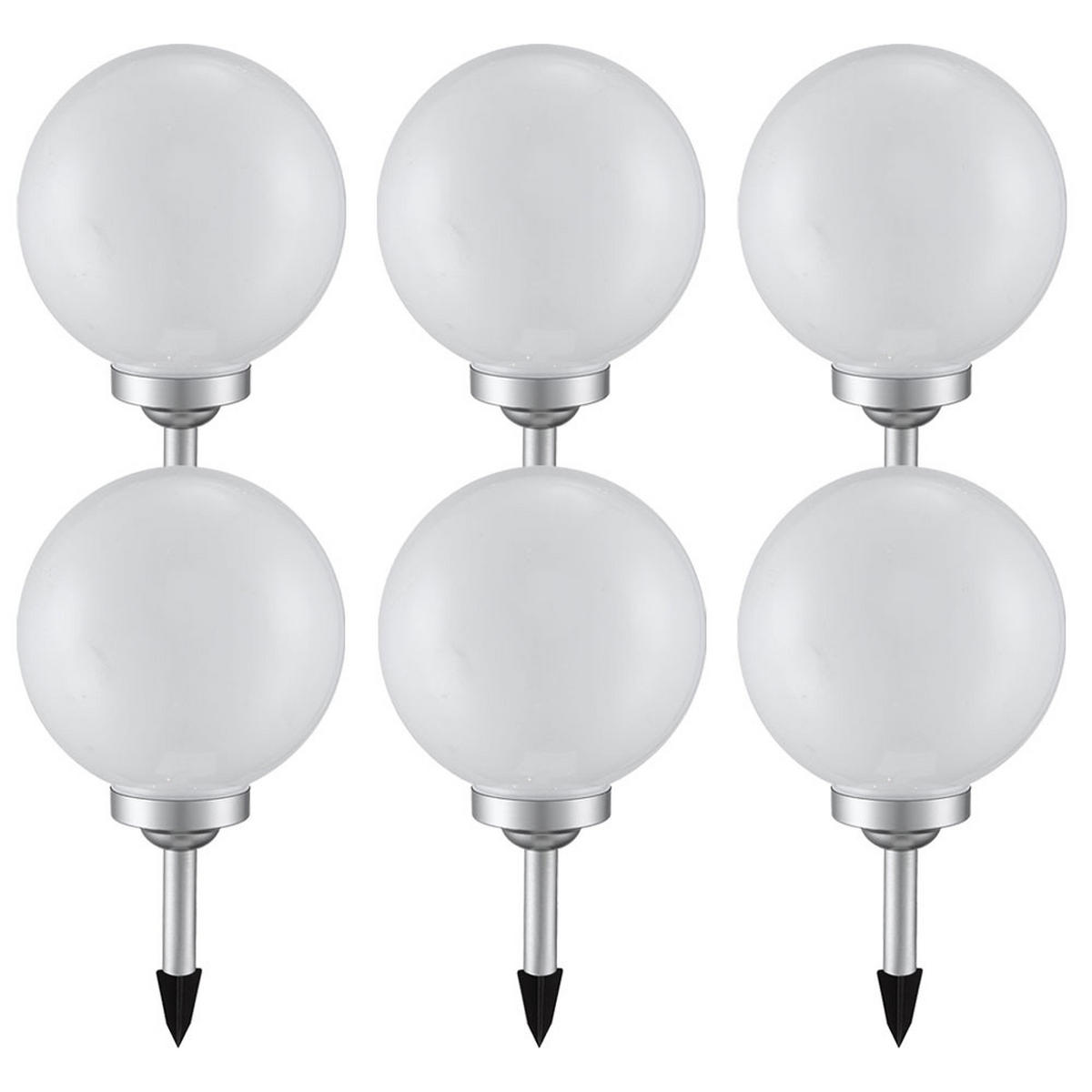 LED AUSSENLEUCHTE Solar Weiß Rund - Weiß, Kunststoff (20/20/20cm)