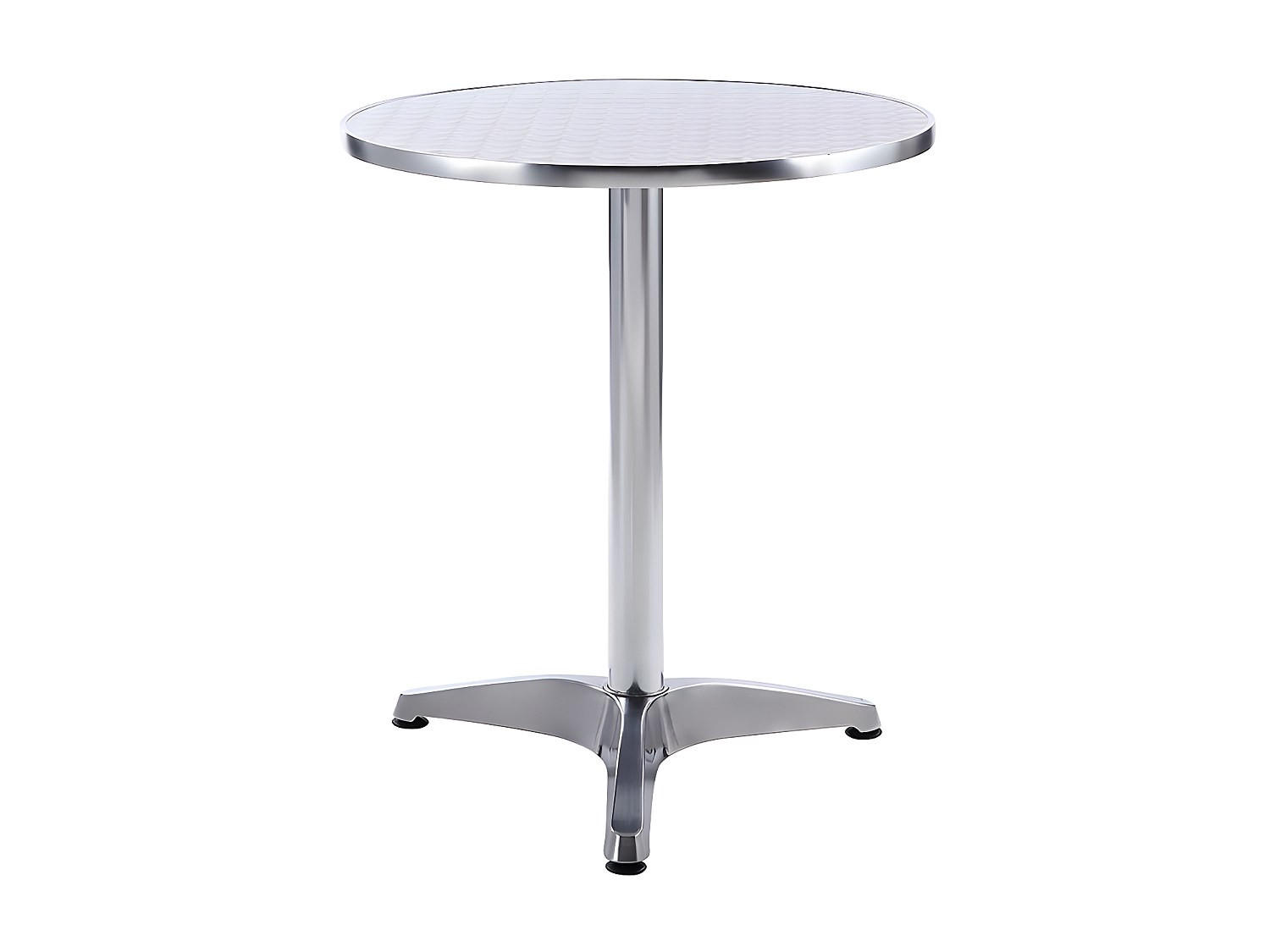 GARTENTISCH - 2 -Sitzer - Aluminium - silberfarben - MONTMARTRE - Silberfarben, Metall (60/60/70cm) - Vente-Unique