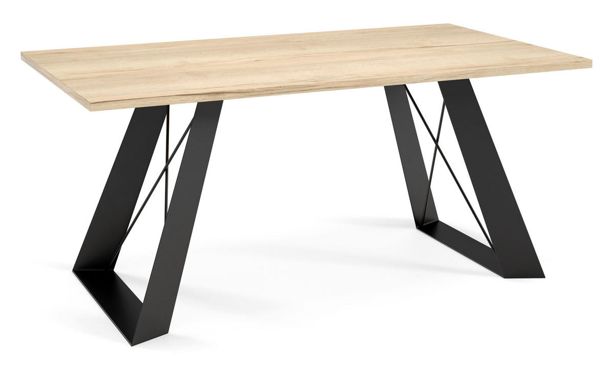 COUCHTISCH Satis Halifax Eiche Natur / Schwarz 110 / 60 / 50cm - Alteiche/Schwarz, Holz/Holzwerkstoff (60/110/50cm) - Feldmann-Wohnen