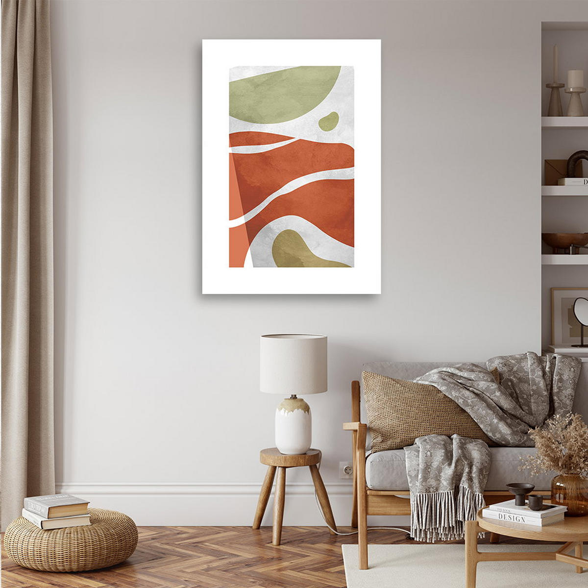 KUNSTDRUCK Grün 40/60 cm - Grün, Textil (40/60cm) - KUNSTLOFT