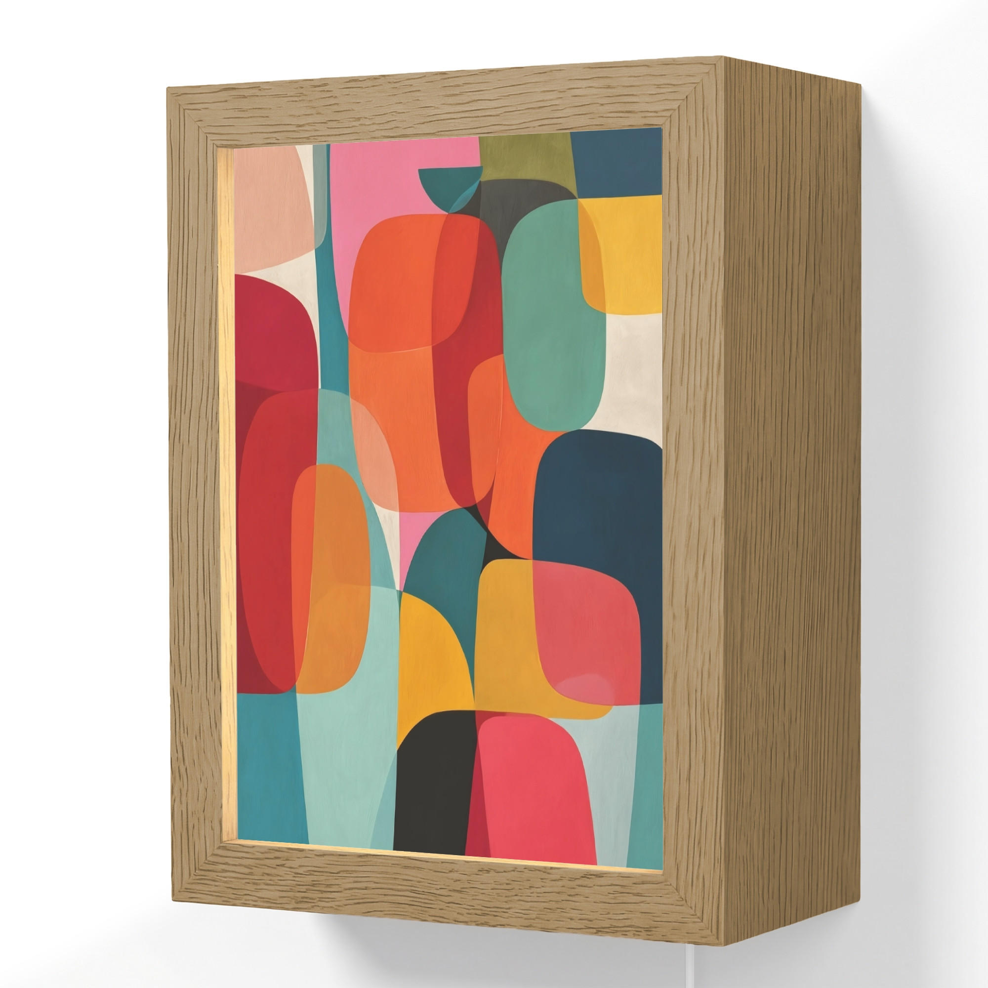 OnlyWow NÁSTĚNNÁ LAMPA Tvary - barevné - abstraktní - letadla 15x20 cm