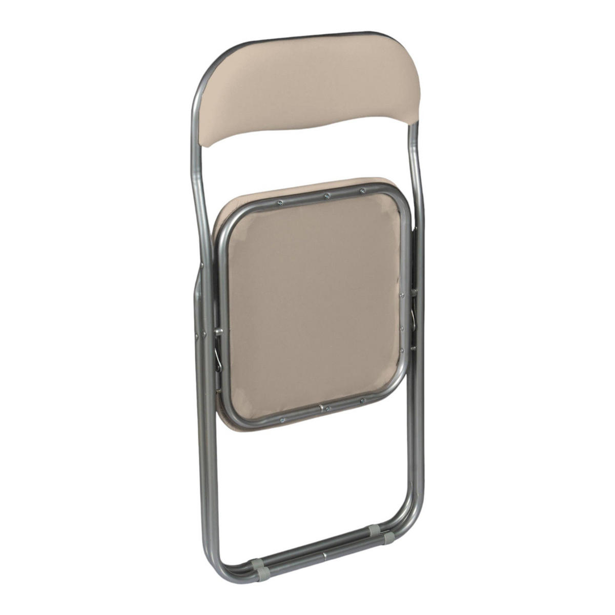 KLAPPSTUHL 4er Set in Metall Beige 47x43h79.5 - Grau, Metall (43/79.5/47cm) - DMORA