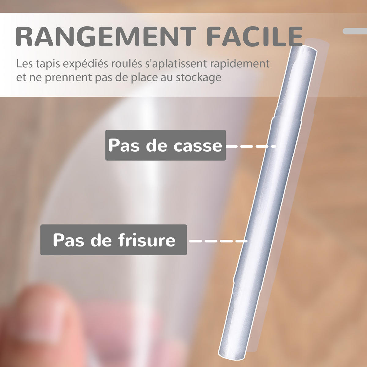 BODENSCHUTZMATTE DE-11754 90x120 cm Transparent - Transparent, Kunststoff (90/120cm) - ComfortXL