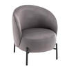 RELAXSESSEL, Grau - Grau, Textil (66/76/73cm) - Oviala
